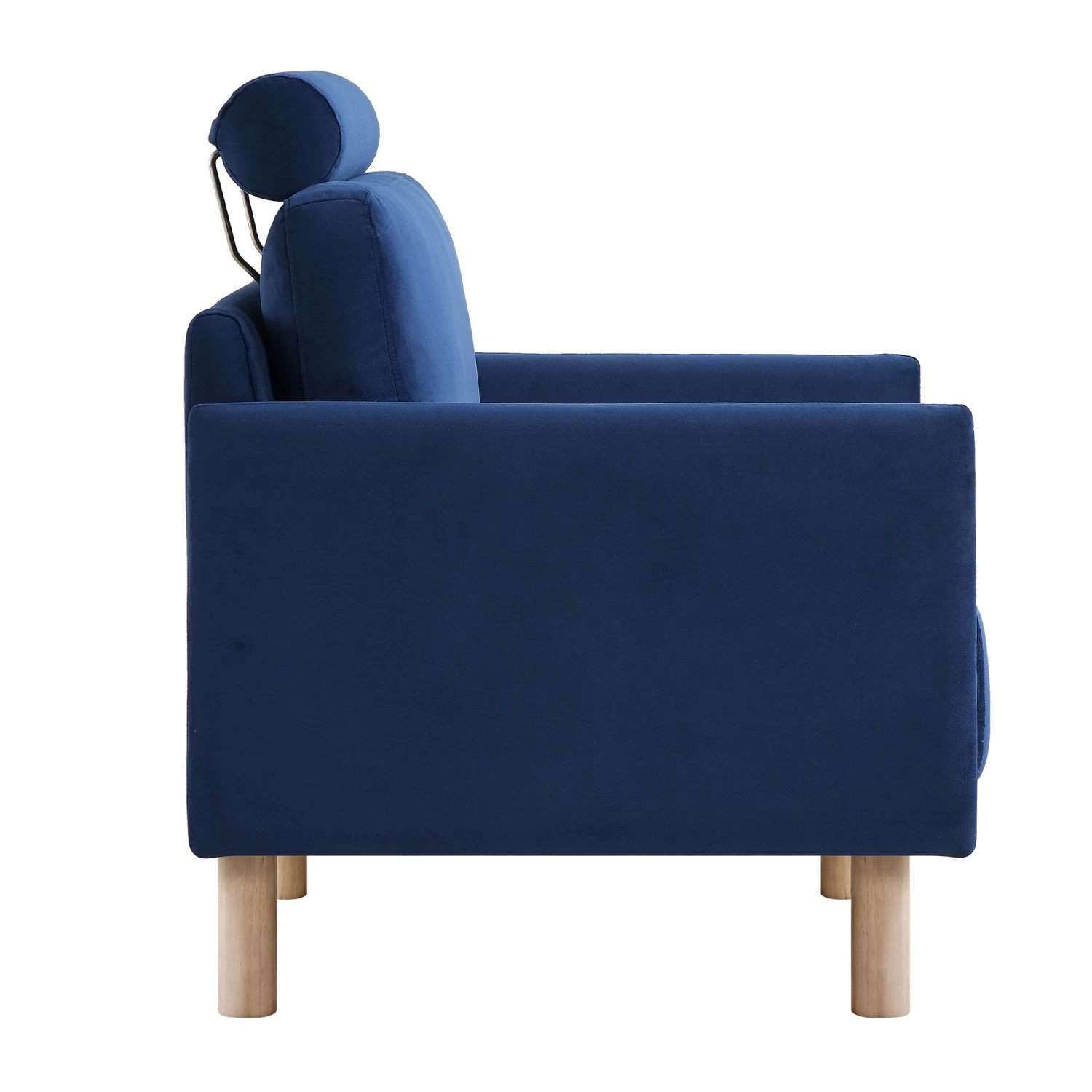 Timber Navy Blue Velvet Armchair 11 Timber Navy Blue Velvet Armchair - Image 9