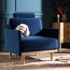 Timber Navy Blue Velvet Armchair 1 Timber Navy Blue Velvet Armchair -The Furniture Shop GCSF 2348 NAVY VEL 1ST main