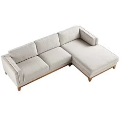 Dipley Oatmeal Woven Fabric Sofa, Grande Chaise Sofa Right Hand 16 Dipley Oatmeal Woven Fabric Sofa, Grande Chaise Sofa Right Hand -The Furniture Shop GCSF 2398 OAT WOV RIGHT WB3