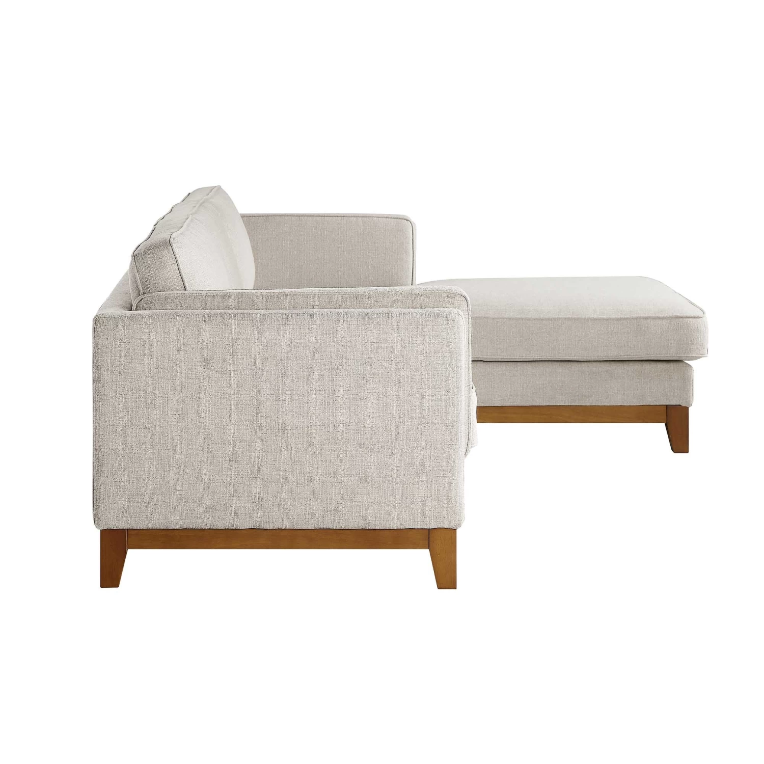 Dipley Oatmeal Woven Fabric Sofa, Grande Chaise Sofa Right Hand 10 Dipley Oatmeal Woven Fabric Sofa, Grande Chaise Sofa Right Hand - Image 8