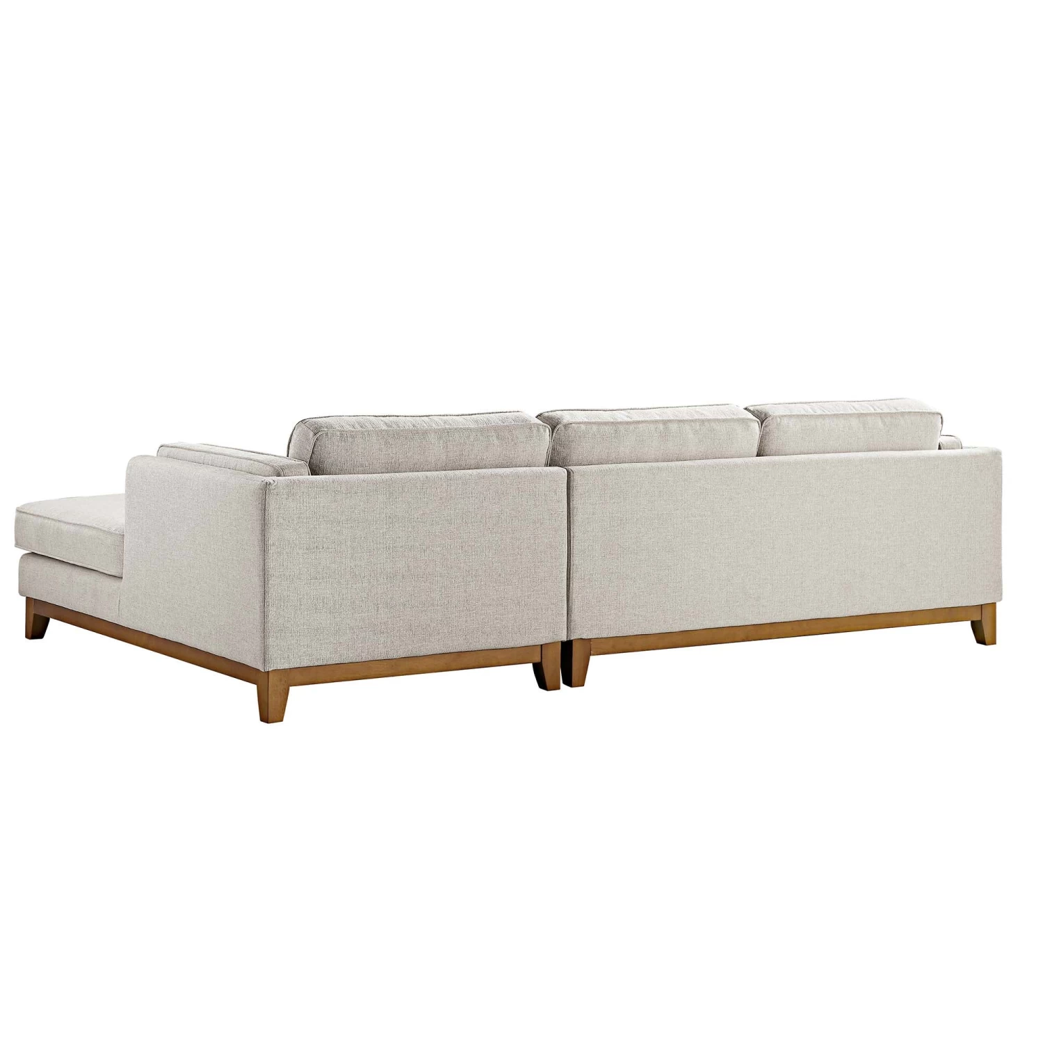 Dipley Oatmeal Woven Fabric Sofa, Grande Chaise Sofa Right Hand 11 Dipley Oatmeal Woven Fabric Sofa, Grande Chaise Sofa Right Hand - Image 9