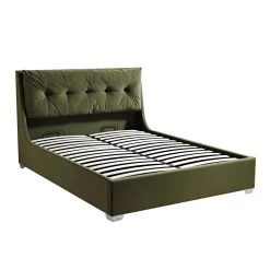 Hadley Moss Green Velvet Ottoman Storage Bed -The Furniture Shop JAH 010 MOSS VEL WB2