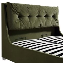 Hadley Moss Green Velvet Ottoman Storage Bed -The Furniture Shop JAH 010 MOSS VEL detail1