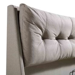 Hadley Stone Fabric Ottoman Storage Bed -The Furniture Shop JAH 010 SAND FAB detail2