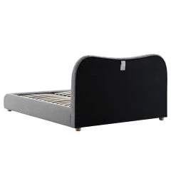 Egerie Curved Headboard Mist Grey Boucle Ottoman Storage Bed -The Furniture Shop JAH 011 GREY BOUCLE WB6