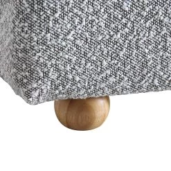 Egerie Curved Headboard Mist Grey Boucle Ottoman Storage Bed -The Furniture Shop JAH 011 GREY BOUCLE detail4