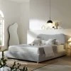 Egerie Curved Headboard Mist Grey Boucle Ottoman Storage Bed -The Furniture Shop JAH 011 GREY BOUCLE main