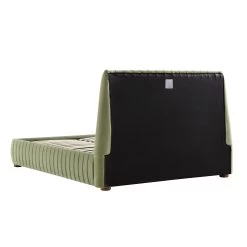 Helia Pleated Ottoman Storage Bed, Lichen Velvet -The Furniture Shop JAH 012 LICHEN VEL WB6