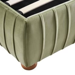 Helia Pleated Ottoman Storage Bed, Lichen Velvet -The Furniture Shop JAH 012 LICHEN VEL detail3