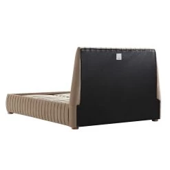 Helia Pleated Ottoman Storage Bed, Taupe Velvet -The Furniture Shop JAH 012 MINK VEL WB6