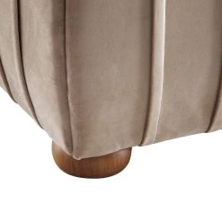 Helia Pleated Ottoman Storage Bed, Taupe Velvet -The Furniture Shop JAH 012 MINK VEL detail4