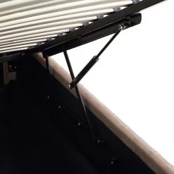 Helia Pleated Ottoman Storage Bed, Taupe Velvet -The Furniture Shop JAH 012 MINK VEL detail5