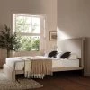 Hampstead Taupe Boucle Curved Bed -The Furniture Shop JAH 016 TAUPE BOU BEDONLY main