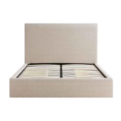 Hampstead Taupe Boucle Curved Bed -The Furniture Shop JAH 016 TAUPE BOU WB2