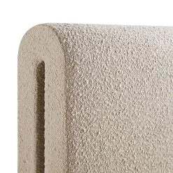 Hampstead Taupe Boucle Curved Bed -The Furniture Shop JAH 016 TAUPE BOU detail2