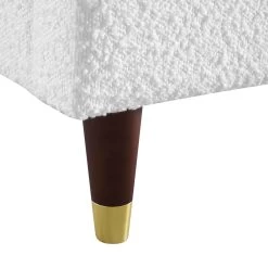 Eleanor White Boucle Upholstered Bed Frame With Domed Headboard -The Furniture Shop JAH 08 ECRU BOU detail4