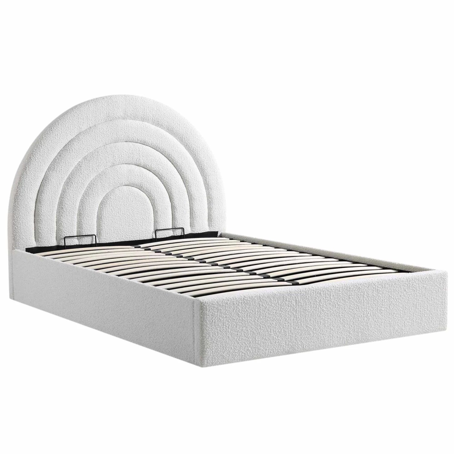Archer White Boucle Ottoman Storage Bed 9 Archer White Boucle Ottoman Storage Bed - Image 7