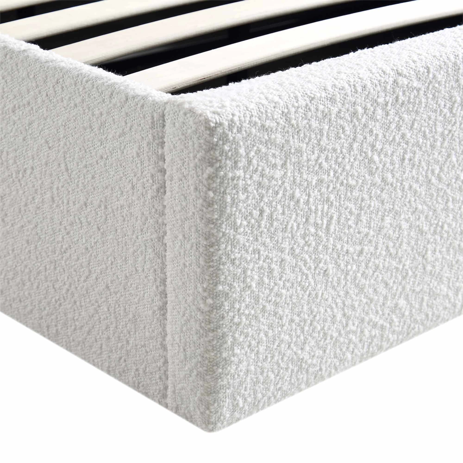 Archer White Boucle Ottoman Storage Bed 14 Archer White Boucle Ottoman Storage Bed - Image 12