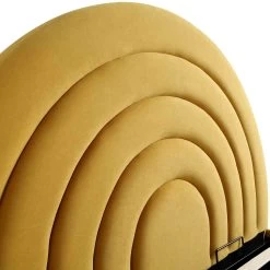 Archer Mustard Yellow Velvet Ottoman Storage Bed -The Furniture Shop JAH 09 MUSTVEL detail2