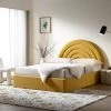 Archer Mustard Yellow Velvet Ottoman Storage Bed 1 Archer Mustard Yellow Velvet Ottoman Storage Bed -The Furniture Shop JAH 09 MUSTVEL main