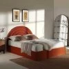 Archer Rust Velvet Ottoman Storage Bed -The Furniture Shop JAH 09 RUSTVEL main
