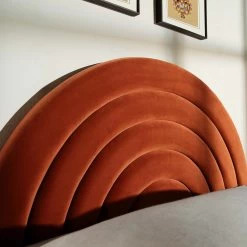 Archer Rust Velvet Ottoman Storage Bed -The Furniture Shop JAH 09 RUSTVEL scene3