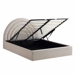 Archer Taupe Boucle Ottoman Storage Bed 19 Archer Taupe Boucle Ottoman Storage Bed -The Furniture Shop JAH 09 TAUPEBOUCLE WB3
