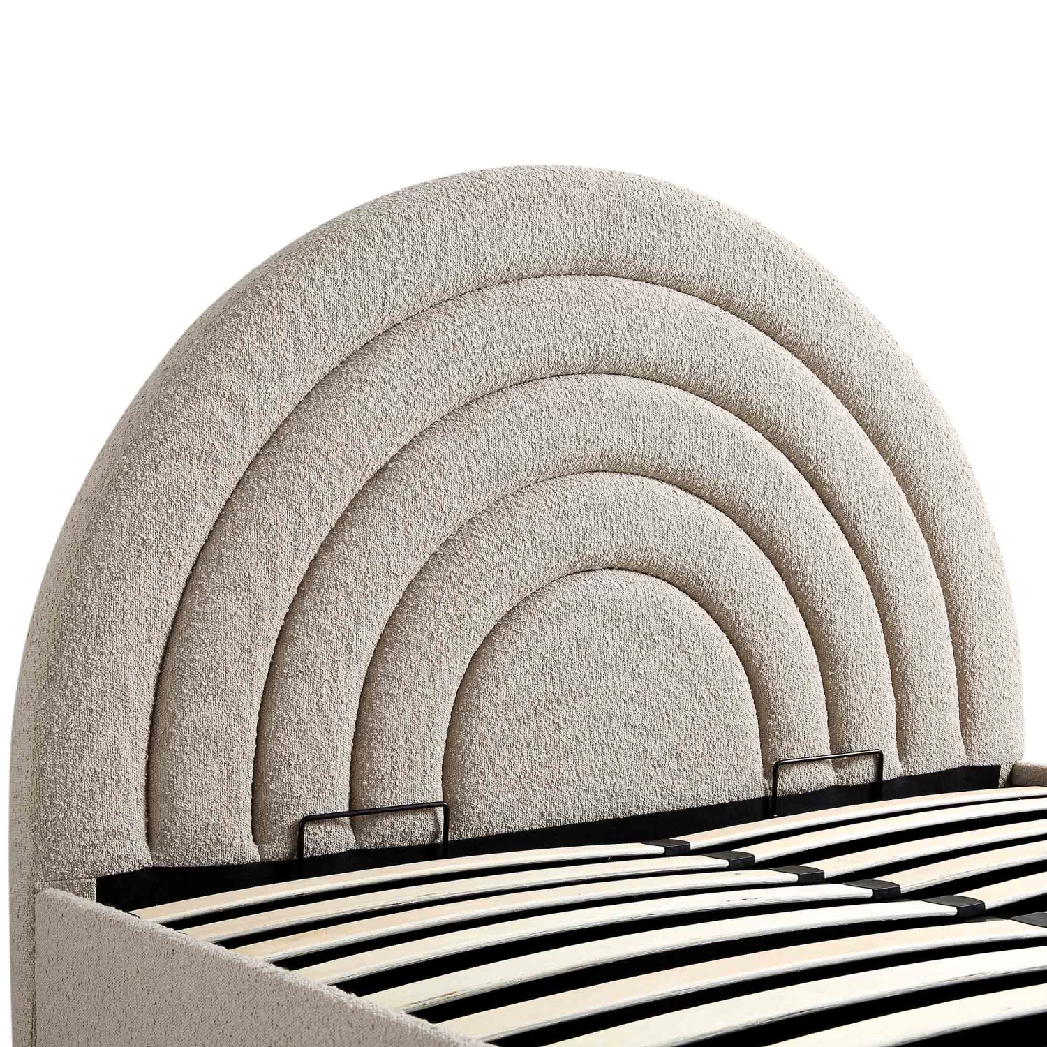 Archer Taupe Boucle Ottoman Storage Bed 12 Archer Taupe Boucle Ottoman Storage Bed - Image 10