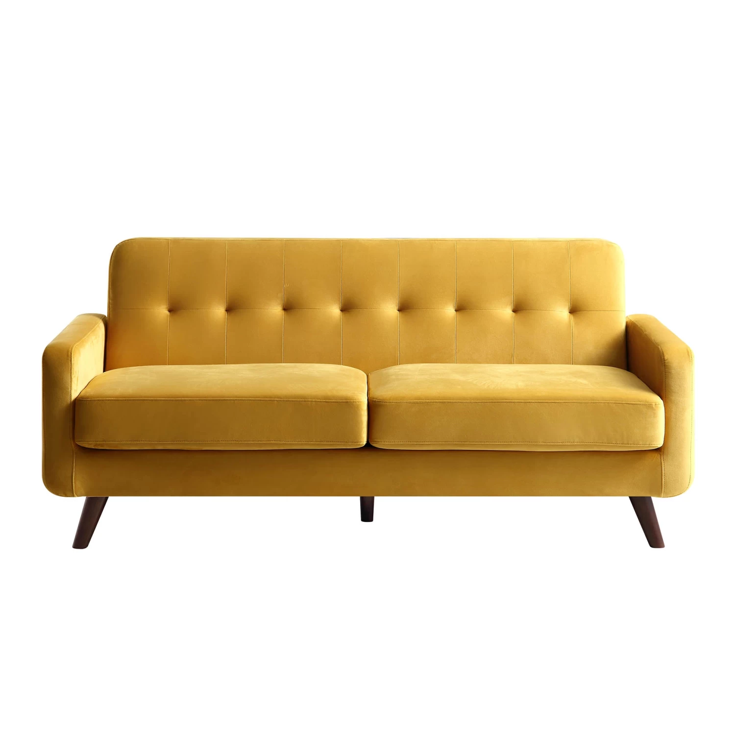 Clarence 3-Seater Sofa In Mustard Yellow Velvet 5 Clarence 3-Seater Sofa In Mustard Yellow Velvet - Image 3