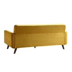 Clarence 3-Seater Sofa In Mustard Yellow Velvet 21 Clarence 3-Seater Sofa In Mustard Yellow Velvet -The Furniture Shop LVSF 06 MUSTARDVEL 3ST WB5