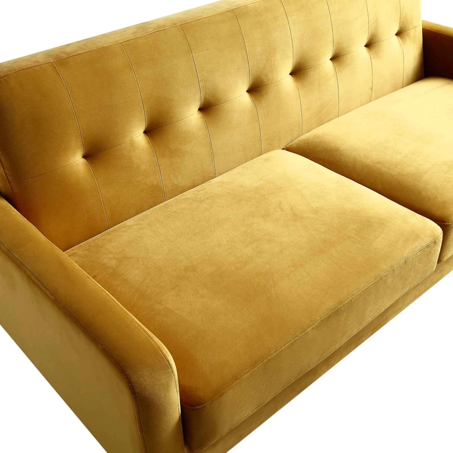 Clarence 3-Seater Sofa In Mustard Yellow Velvet 11 Clarence 3-Seater Sofa In Mustard Yellow Velvet - Image 9
