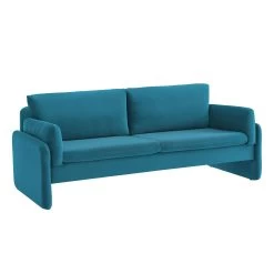 Clapham 3-Seater Sea Blue Velvet Fabric Sofa -The Furniture Shop LVSF 89 BLUEVEL 3ST WB2