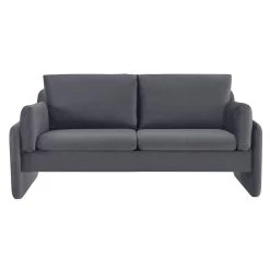 Clapham 2-Seater Grey Velvet Fabric Sofa 13 Clapham 2-Seater Grey Velvet Fabric Sofa -The Furniture Shop LVSF 89 GREYVEL 2ST WB1