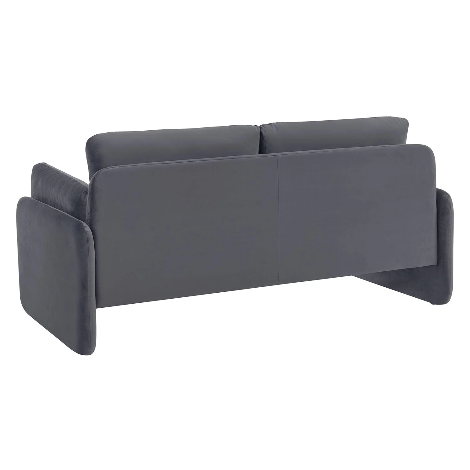 Clapham 2-Seater Grey Velvet Fabric Sofa 8 Clapham 2-Seater Grey Velvet Fabric Sofa - Image 6