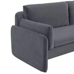 Clapham 2-Seater Grey Velvet Fabric Sofa 16 Clapham 2-Seater Grey Velvet Fabric Sofa -The Furniture Shop LVSF 89 GREYVEL 2ST detail1