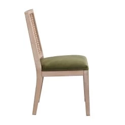 Hemingford Set Of 2 Moss Green Velvet Bobbin Spindle Dining Chair 21 Hemingford Set Of 2 Moss Green Velvet Bobbin Spindle Dining Chair -The Furniture Shop LW DCH 511 GREENVEL 2P WB4