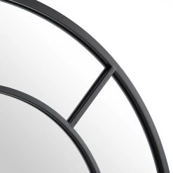 Beaumont Arched Full Lenth Metal Frame Mirror 178 X 76 Cm, Black -The Furniture Shop MIRR 029 BLACK detail2