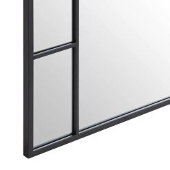 Beaumont Arched Full Lenth Metal Frame Mirror 178 X 76 Cm, Black -The Furniture Shop MIRR 029 BLACK detail3