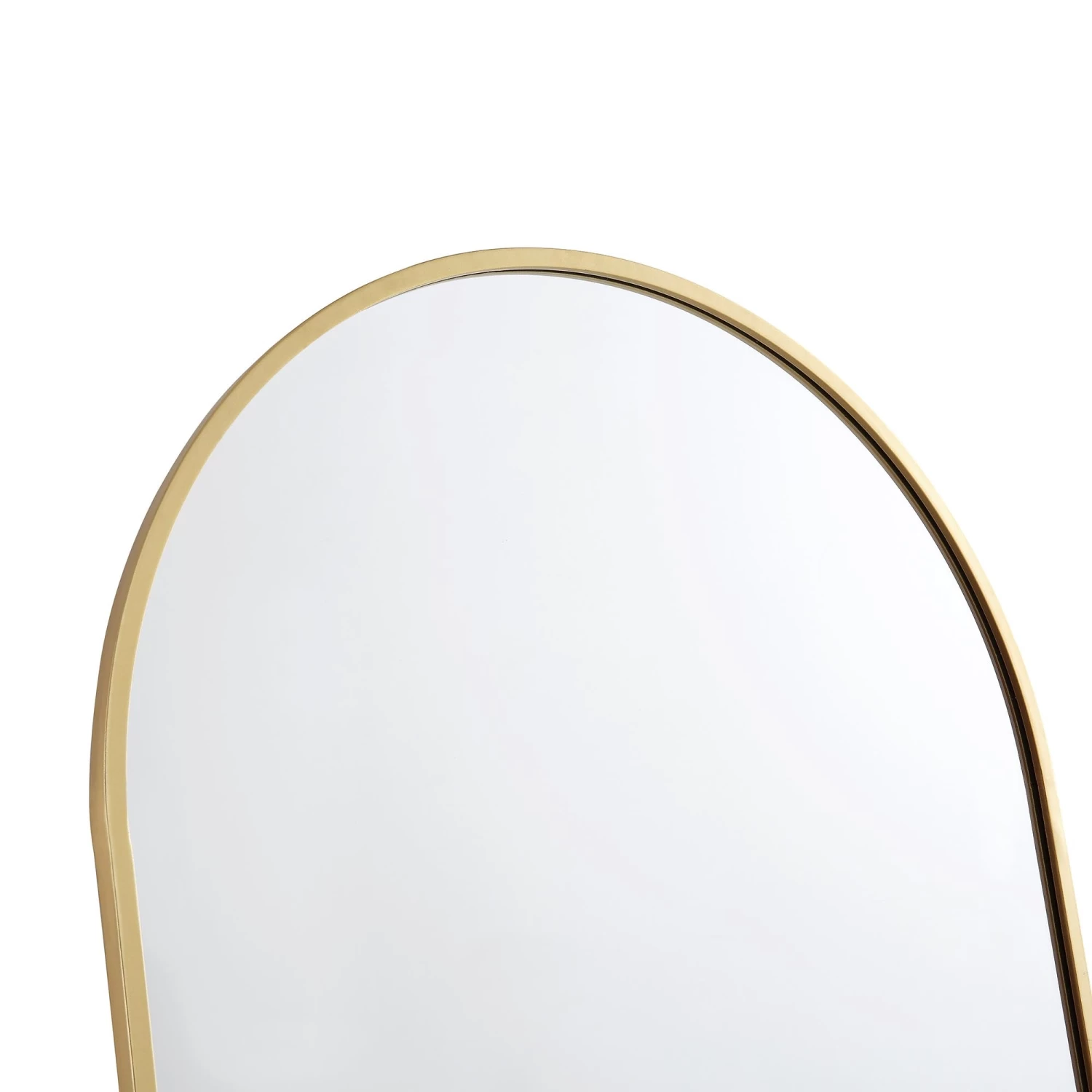 Dina Freestanding Arched Full Length Metal Frame Mirror 160 X 76 Cm, Gold Effect 9 Dina Freestanding Arched Full Length Metal Frame Mirror 160 X 76 Cm, Gold Effect - Image 7