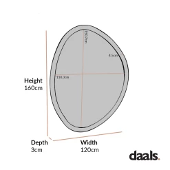 Edo Irregular Pebble Large Wooden Mirror 160 X 120 Cm, Washed White -The Furniture Shop MIRR 073 1 06d28656 224a 48cc 8add 05916aafccd3