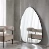 Pavia Irregular Shaped Extra Large Full Length Mirror 160 X 115 Cm, Black -The Furniture Shop MIRR 102 BLACK main