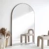 Eden Arched Full Length Metal Frame Mirror 180 X 110 Cm, Black -The Furniture Shop MIRR 138 BLACK main