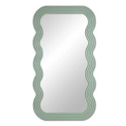 Venus Full Length Wave Mirror 180 X 100 Cm, Sage Green 13 Venus Full Length Wave Mirror 180 X 100 Cm, Sage Green -The Furniture Shop MIRR 162 SAGE WB1
