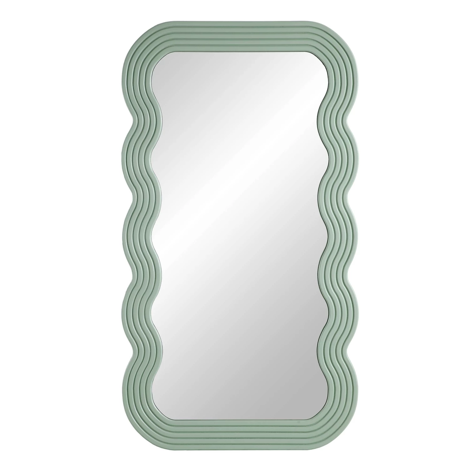 Venus Full Length Wave Mirror 180 X 100 Cm, Sage Green 5 Venus Full Length Wave Mirror 180 X 100 Cm, Sage Green - Image 3