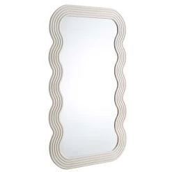 Venus Full Length Wave Mirror 180 X 100 Cm, Washed White -The Furniture Shop MIRR 162 WASHWHITE WB2