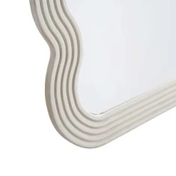 Venus Full Length Wave Mirror 180 X 100 Cm, Washed White -The Furniture Shop MIRR 162 WASHWHITE detail3