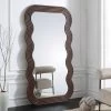 Venus Full Length Wave Mirror 180 X 100 Cm, Walnut 1 Venus Full Length Wave Mirror 180 X 100 Cm, Walnut -The Furniture Shop MIRR 162 WOOD main