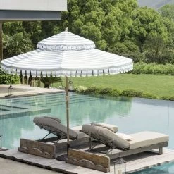 Montrose Aluminium Outdoor Sun Lounger Set, Brushed Silver Oak -The Furniture Shop OD ALU2 WGREY SUNLG SET scene2