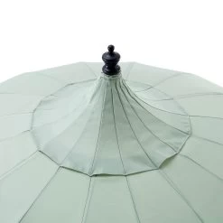 Hacienda 2.4M Sage Green Beaded Carousel Garden Parasol With Fringe Tassels And Aluminium Tilt -The Furniture Shop OD PRSL 16 SAGE detail2