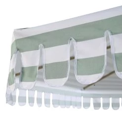 Fabienne Sage Green And White Striped 3M Double Top Crank And Tilt Parasol -The Furniture Shop OD PRSL 42 GREENSTRIPE detail2
